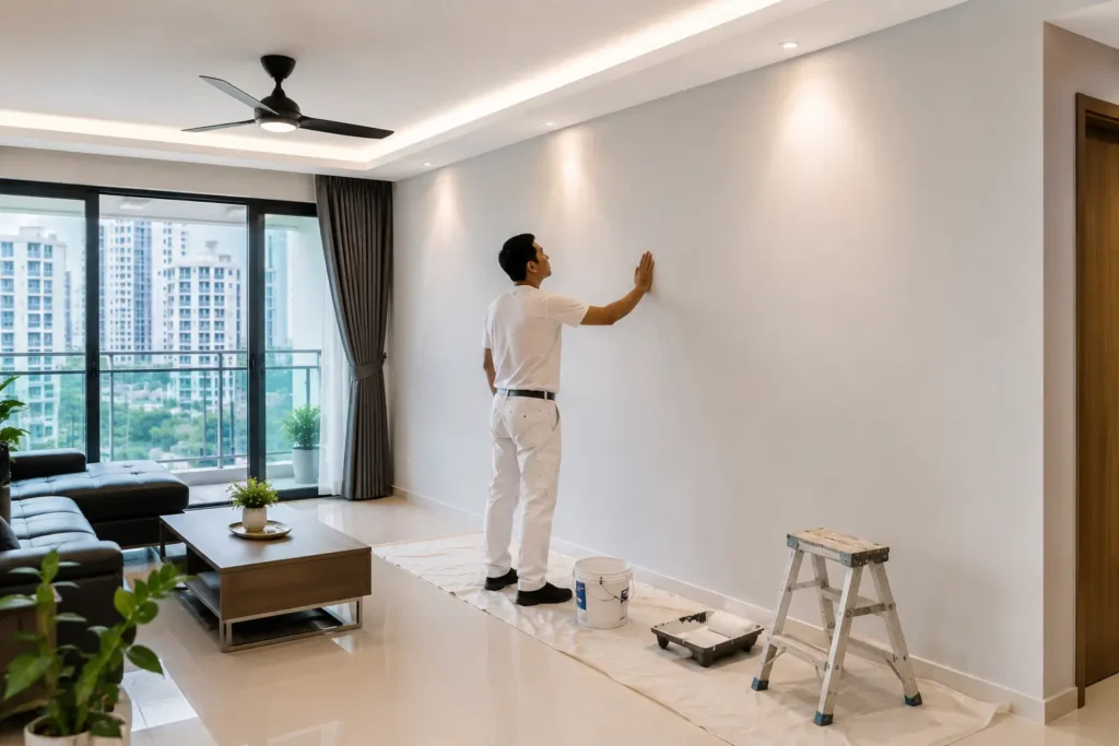 Modern Apartment Wall Inspection