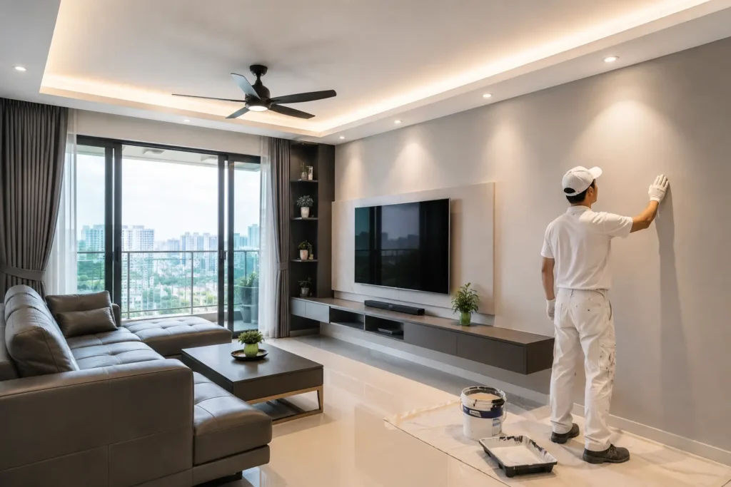 Modern Living Room with Finishing Touches