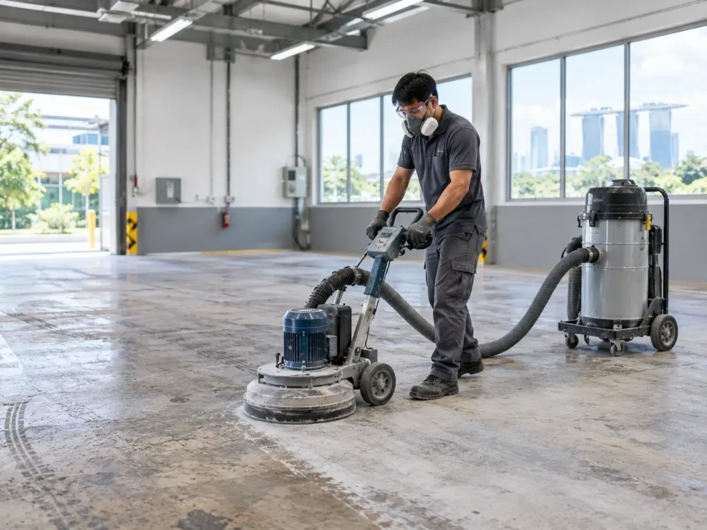 Industrial Concrete Polishing Workshop